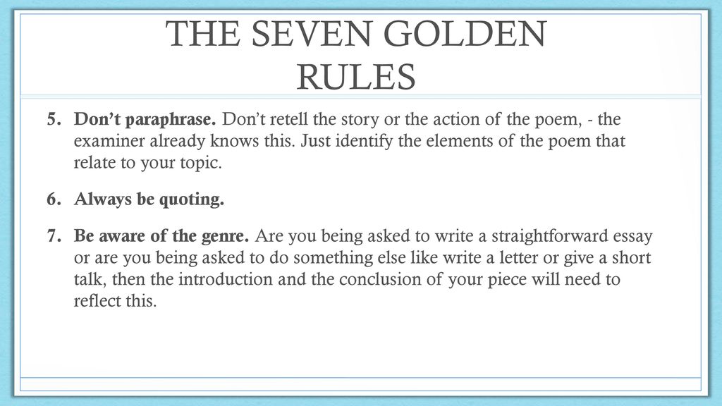 How to write a poetry essay leaving cert talk